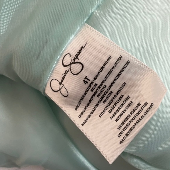 Jessica Simpson Girls Light blue Puffer Vest Size 4T - Picture 7 of 7